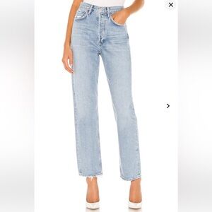 Levi’s Wedgie High Rise Straight Ankle Jeans 28 light Blue 90s button fly